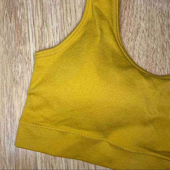 2/$35 NWOT Small Mustard Yellow bra top - Picture 3 of 5